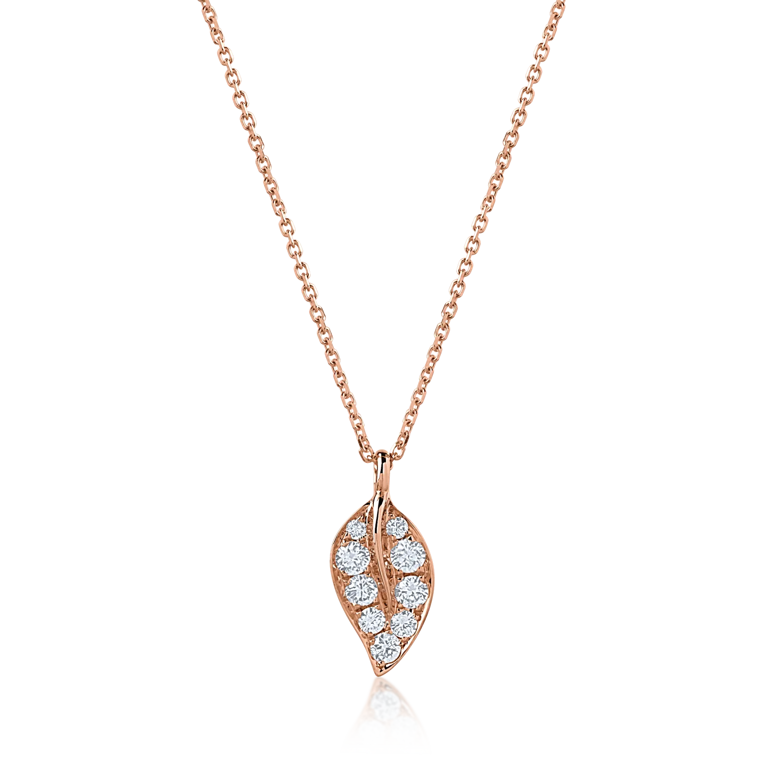 Rose gold pendant necklace with 0.25ct diamonds