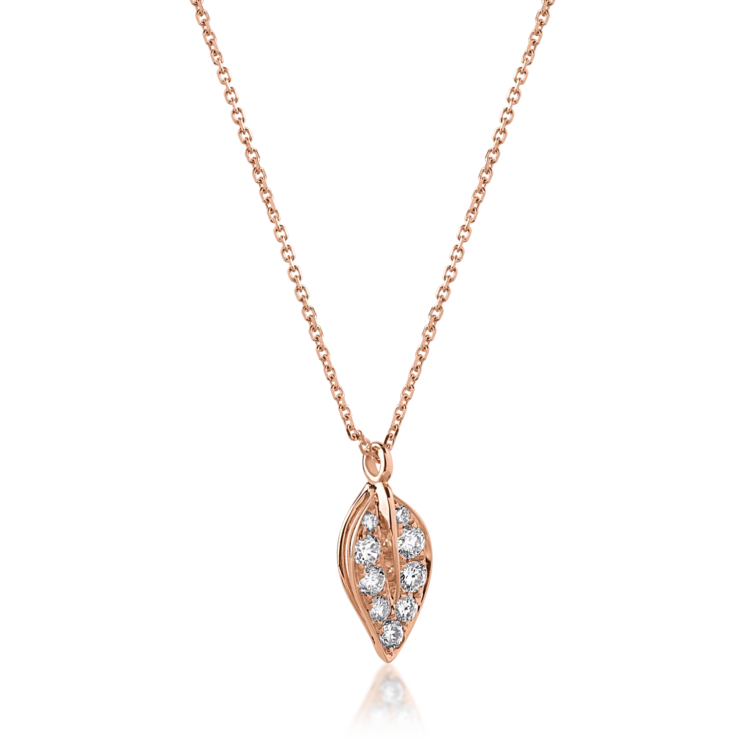 Rose gold pendant necklace with 0.25ct diamonds