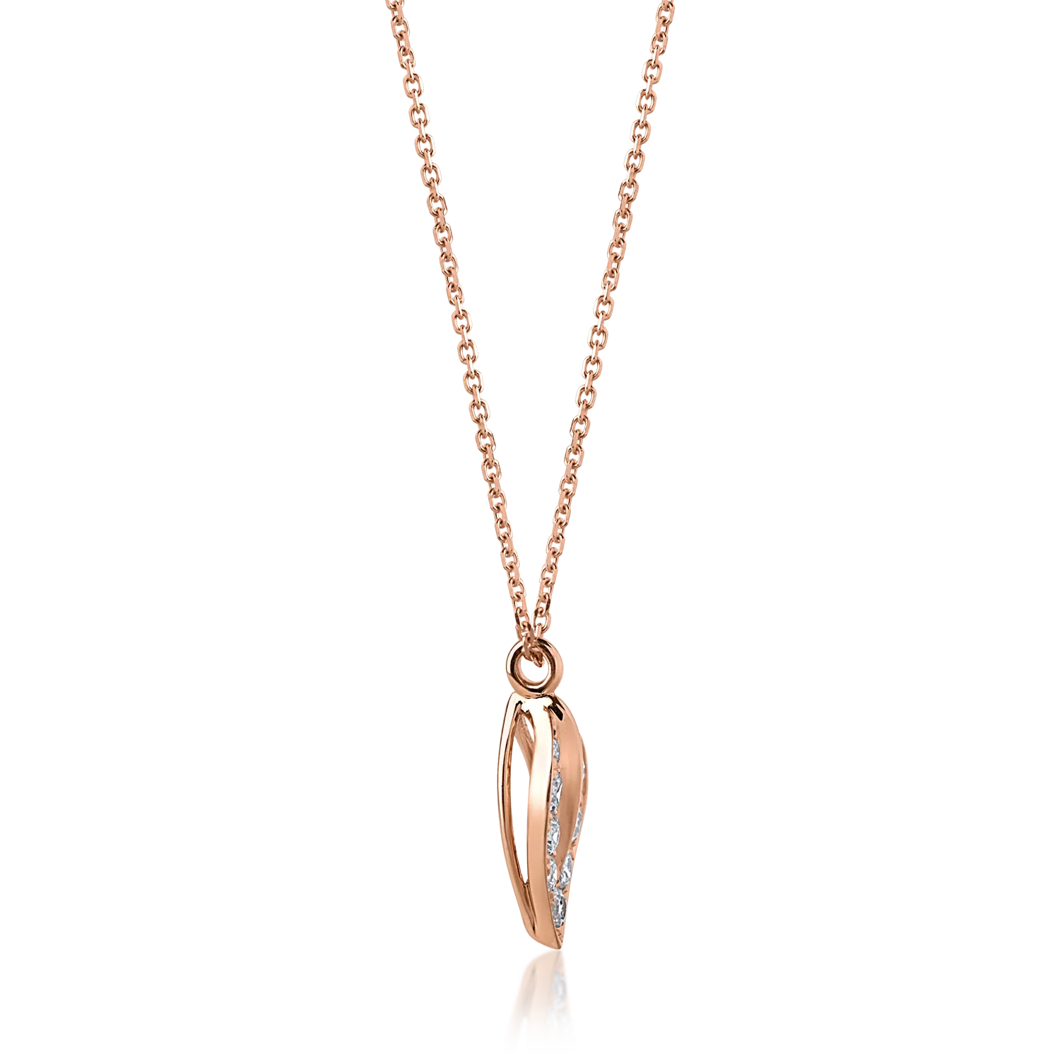 Rose gold pendant necklace with 0.25ct diamonds