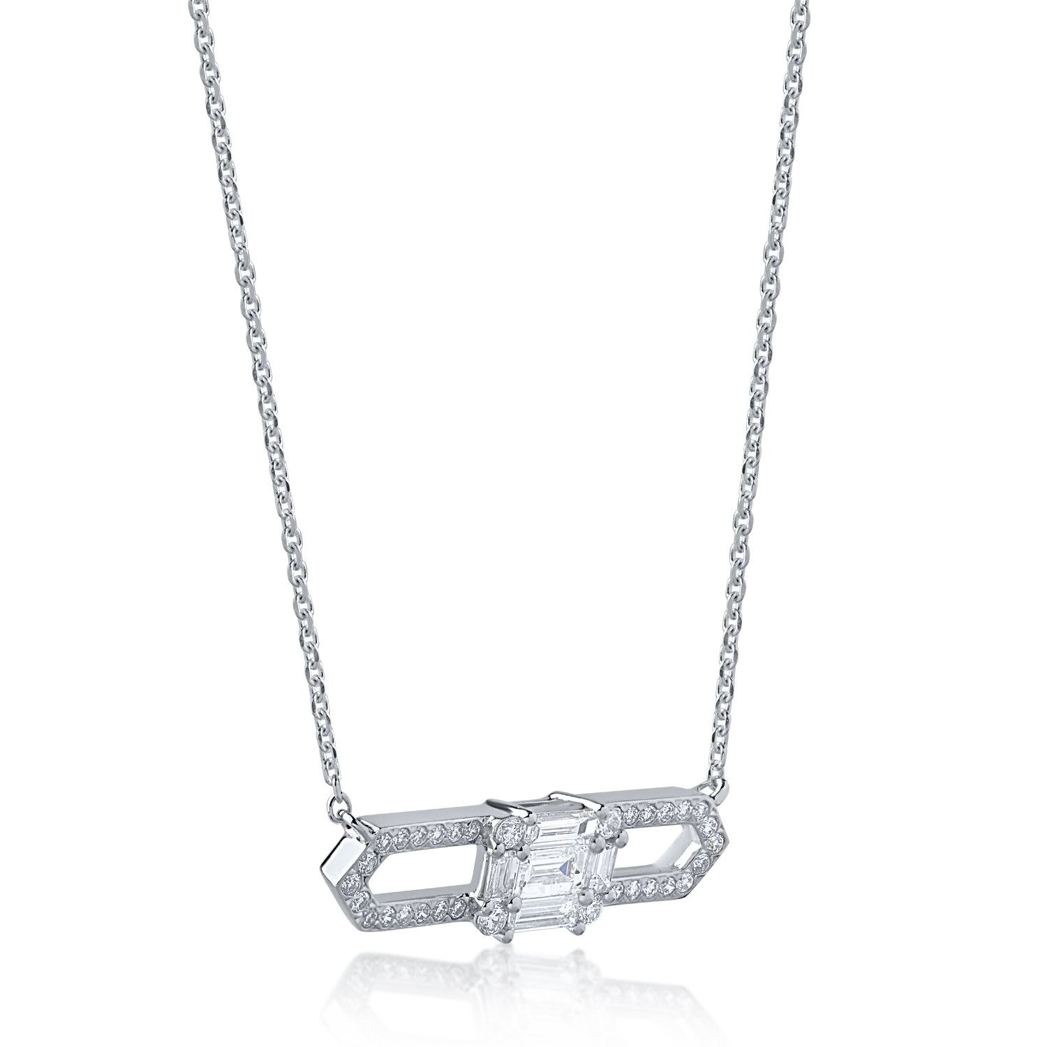 White gold necklace with 0.35ct diamonds