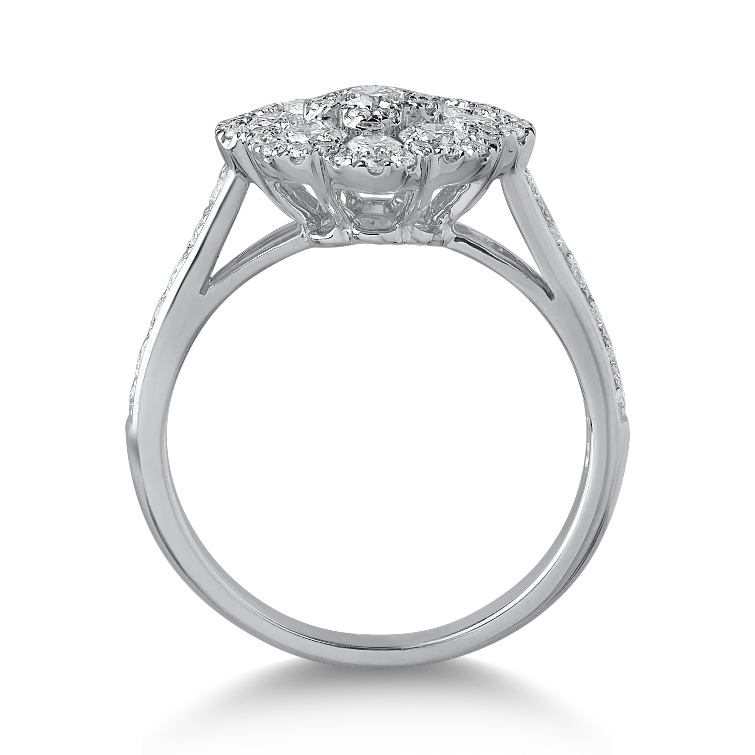 Inel din aur alb cu diamante de 1.24ct