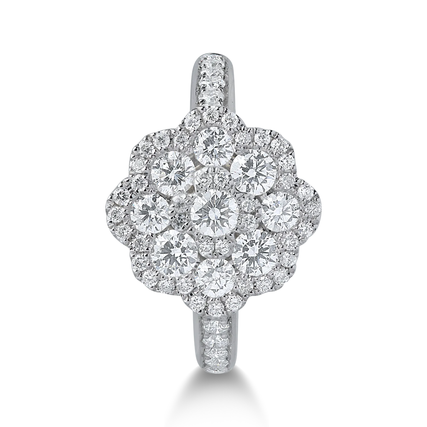 Inel din aur alb cu diamante de 1.24ct