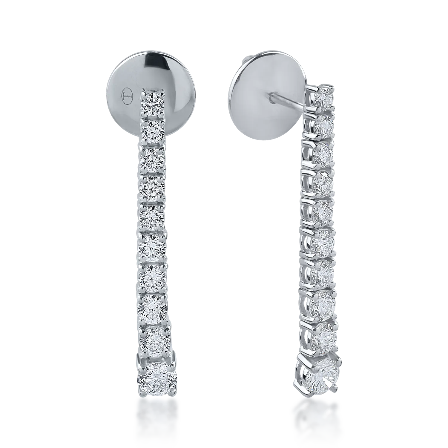 White gold earrings with 1.25ct diamonds