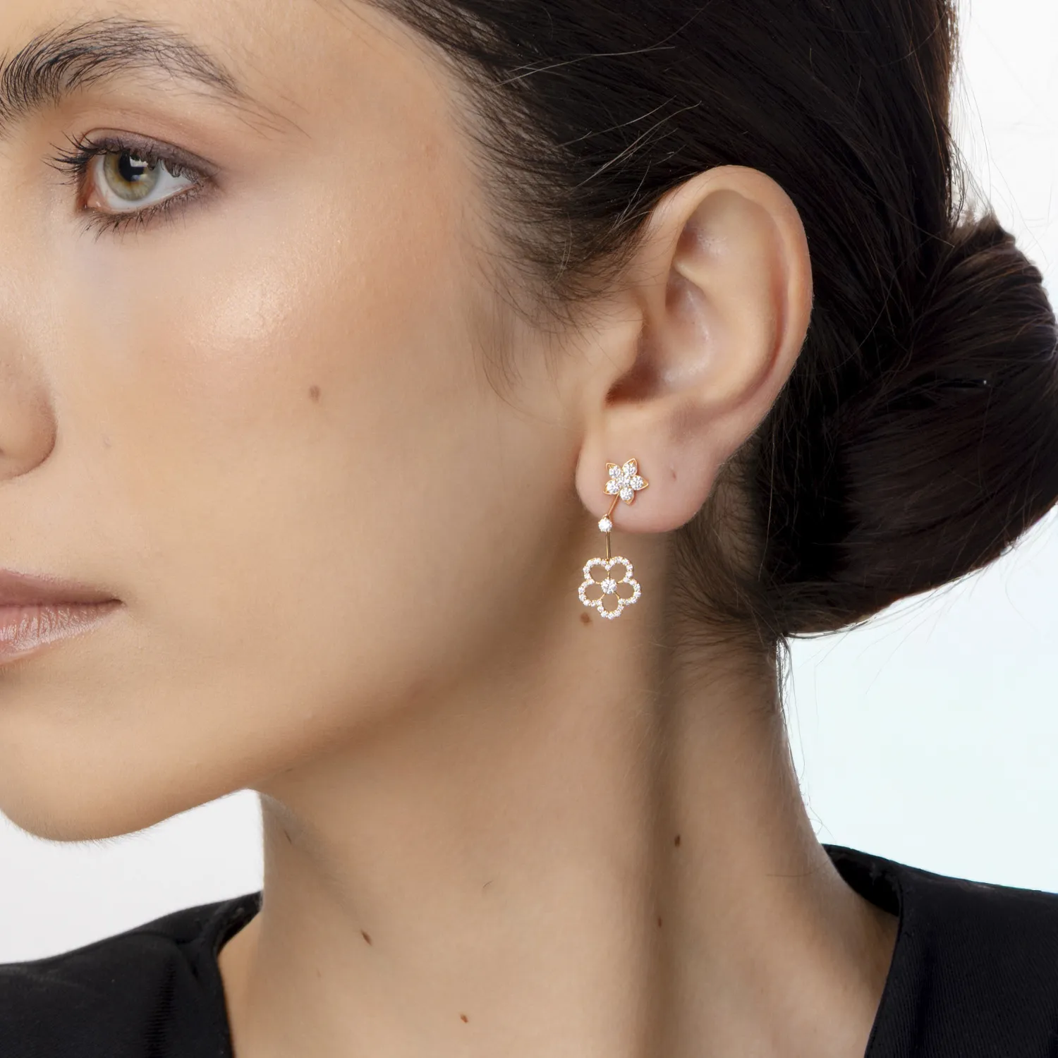 Rose gold earrings with 1.18ct diamonds