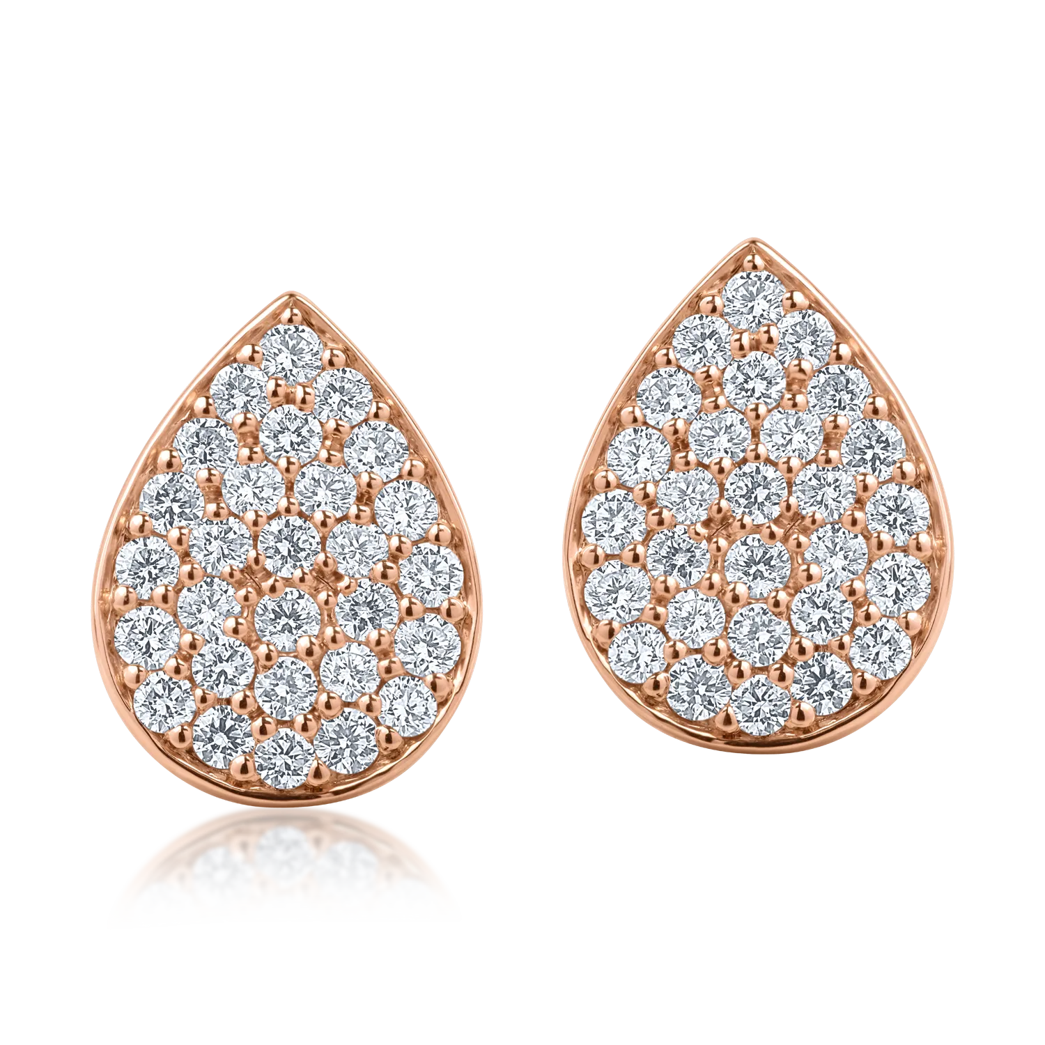 Rose gold earrings with 0.78ct diamonds