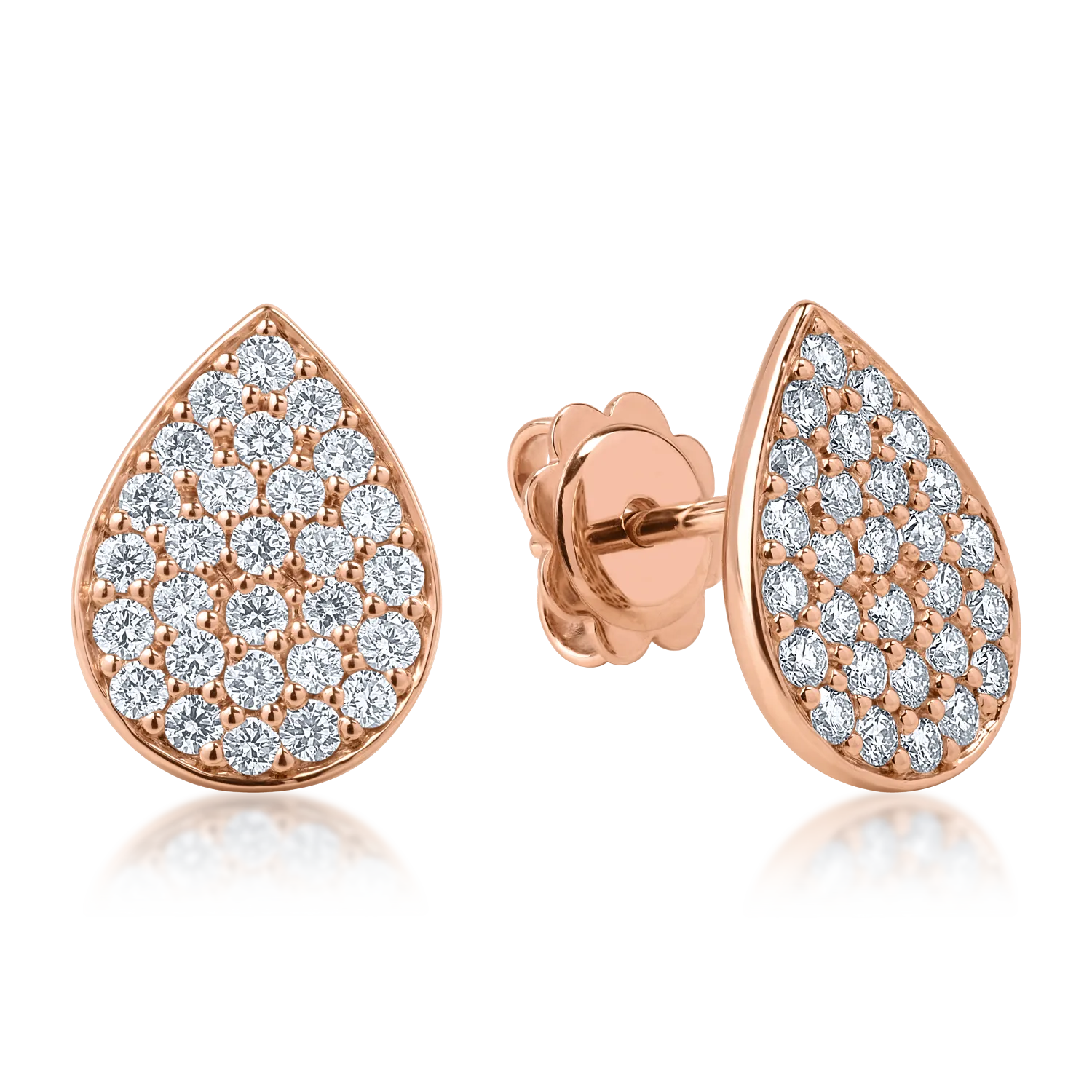 Rose gold earrings with 0.78ct diamonds