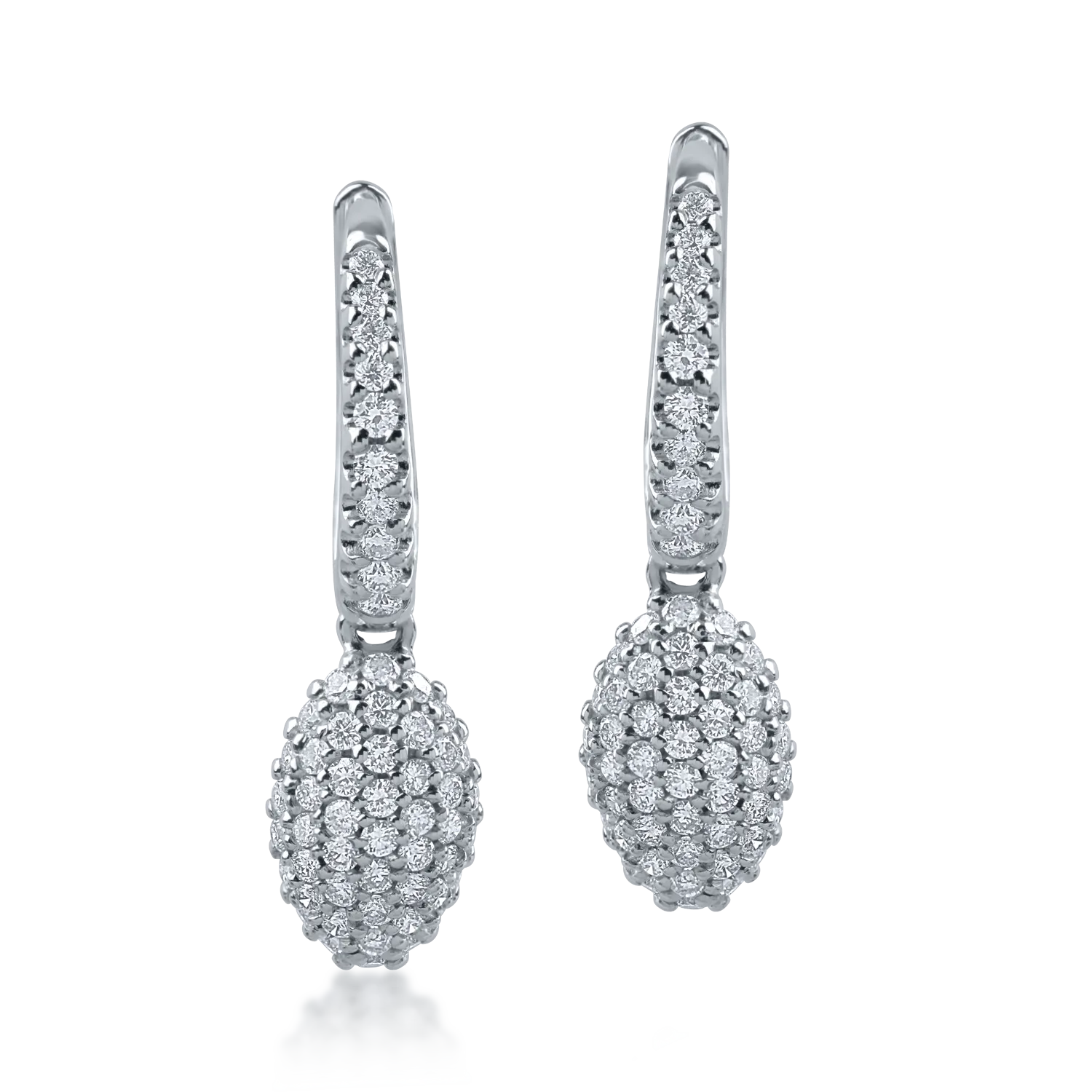 White gold earrings with 0.68ct diamonds