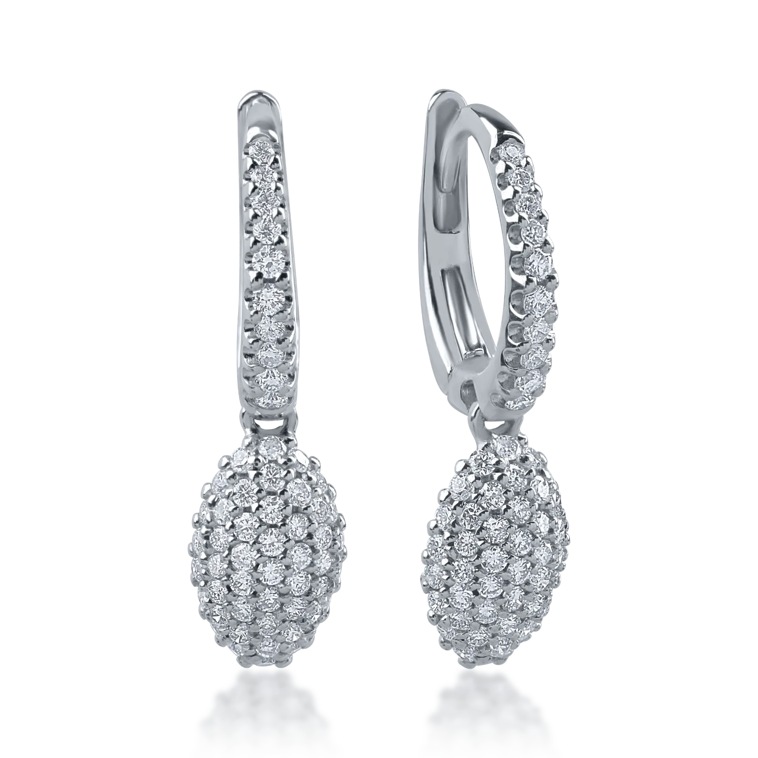 White gold earrings with 0.68ct diamonds