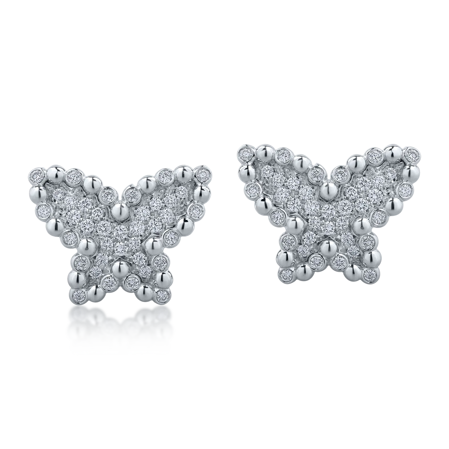 Cercei din aur alb cu diamante de 0.64ct-154886