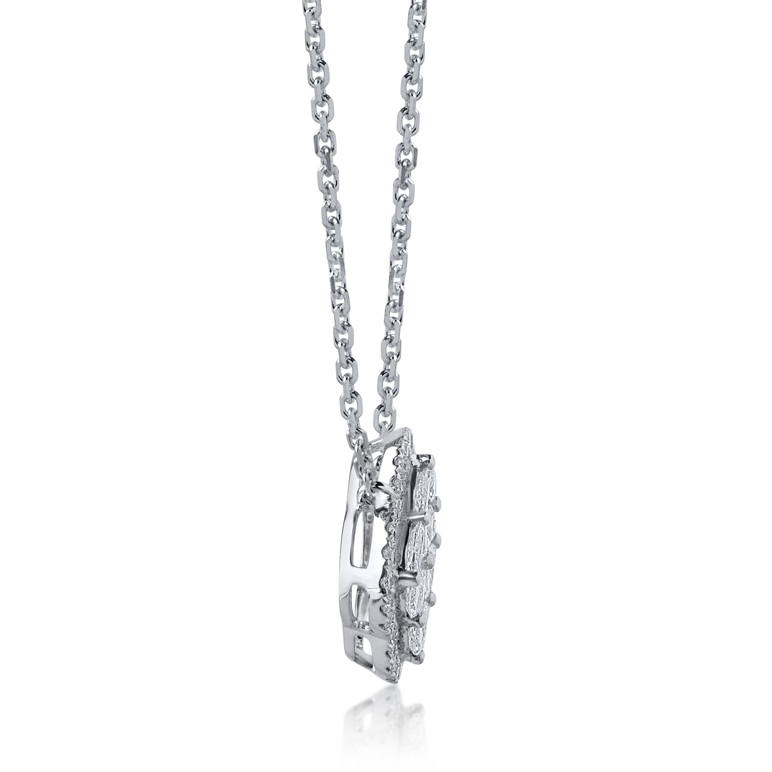 White gold pendant necklace with 0.85ct diamonds