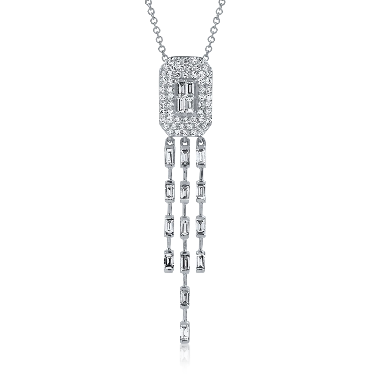 Teilor Lant cu pandantiv din aur alb cu diamante de 1.032ct