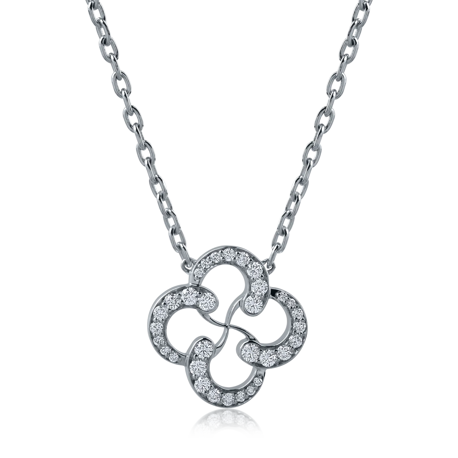 White gold pendant necklace with 0.55ct diamonds