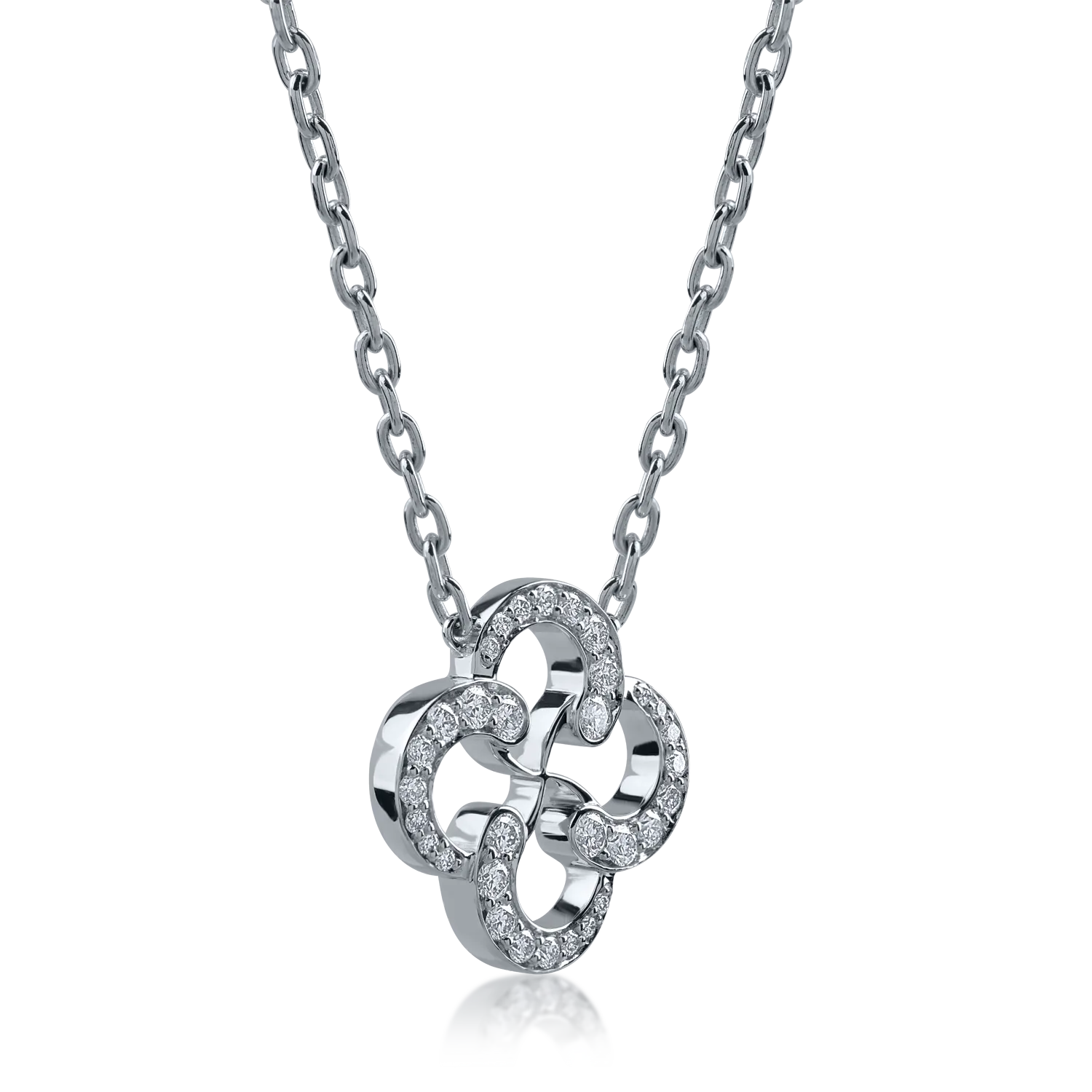 White gold pendant necklace with 0.55ct diamonds