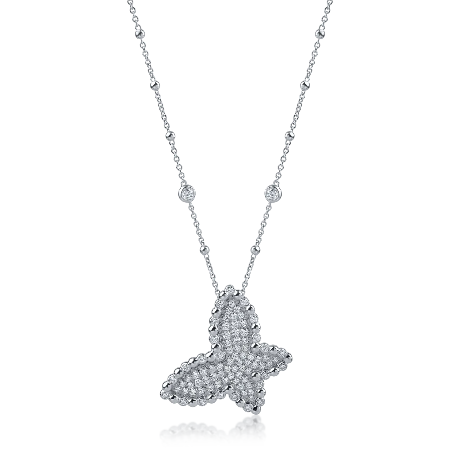 White gold pendant necklace with 2.38ct diamonds