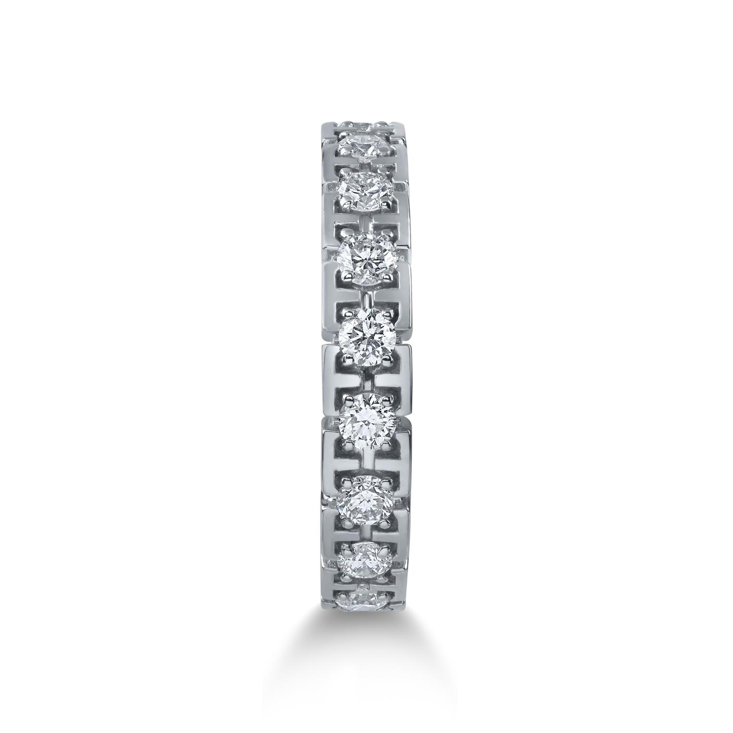 пръстен половин вечност от бяло злато с 0.38кт диаманти
