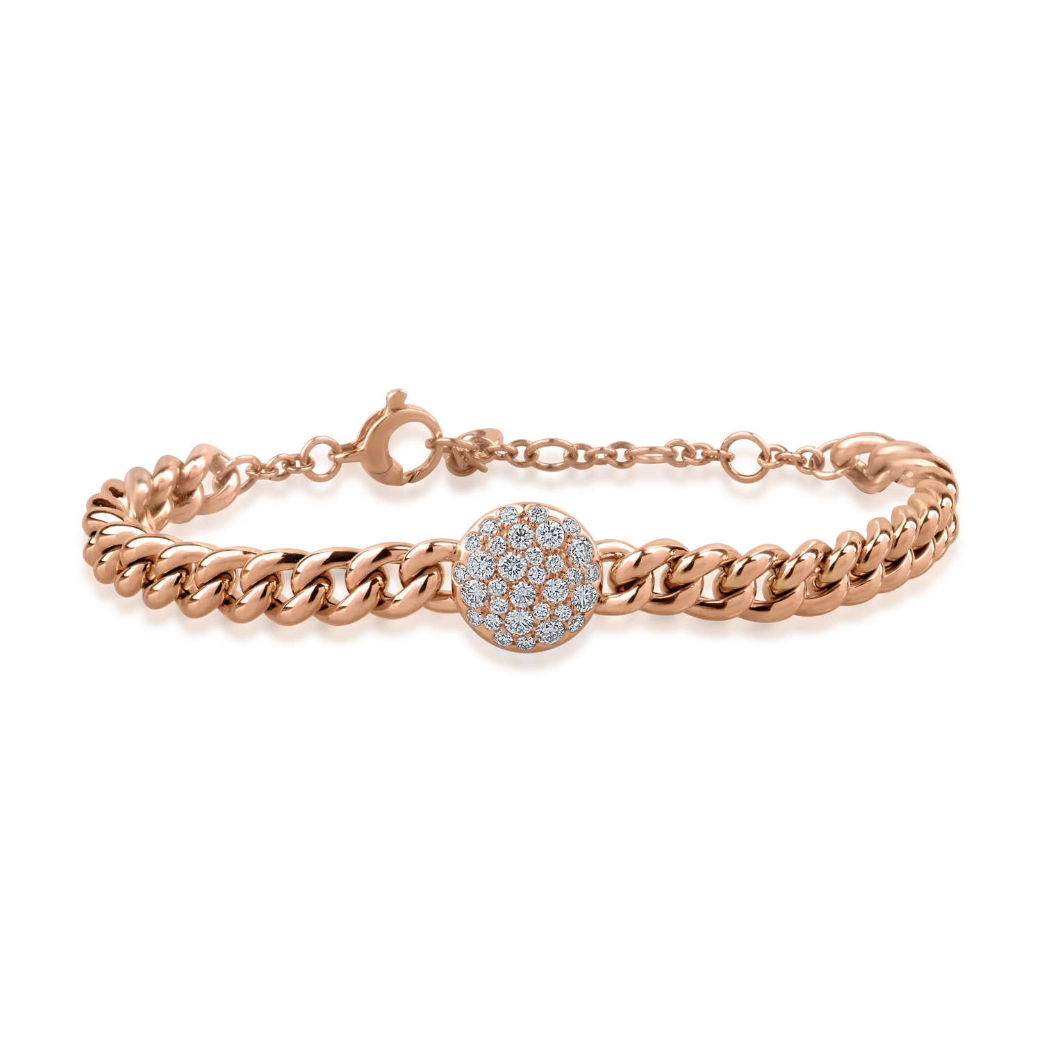 Rose gold bracelet with 0.62ct diamonds
