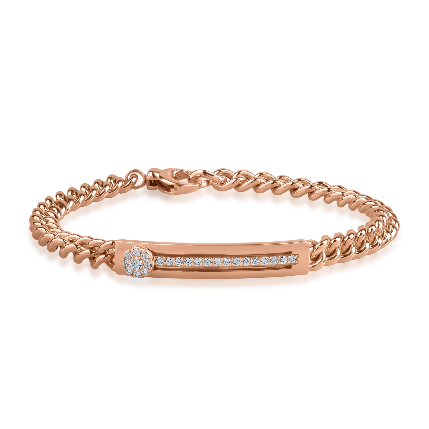 Rose gold bracelet with 0.3ct diamonds