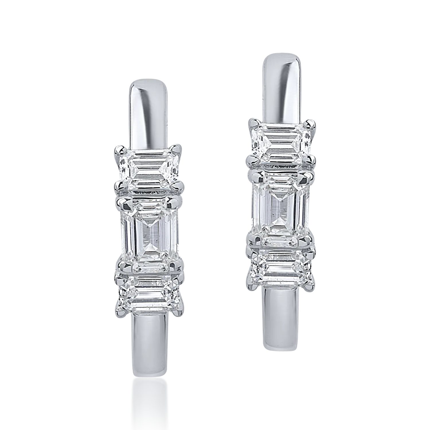 Cercei din aur alb cu diamante de 0.71ct-155268