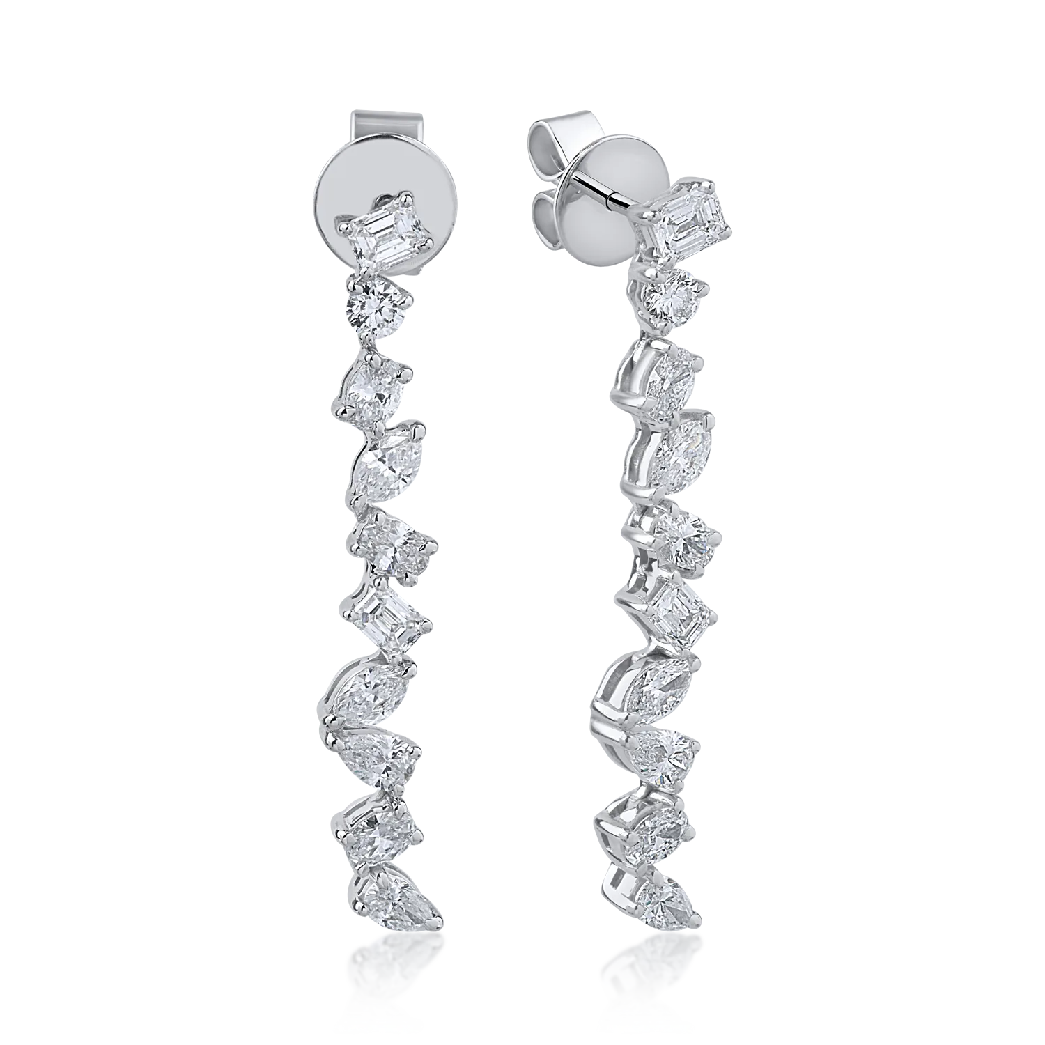 Обеци от бяло злато с 1.06ct диаманти