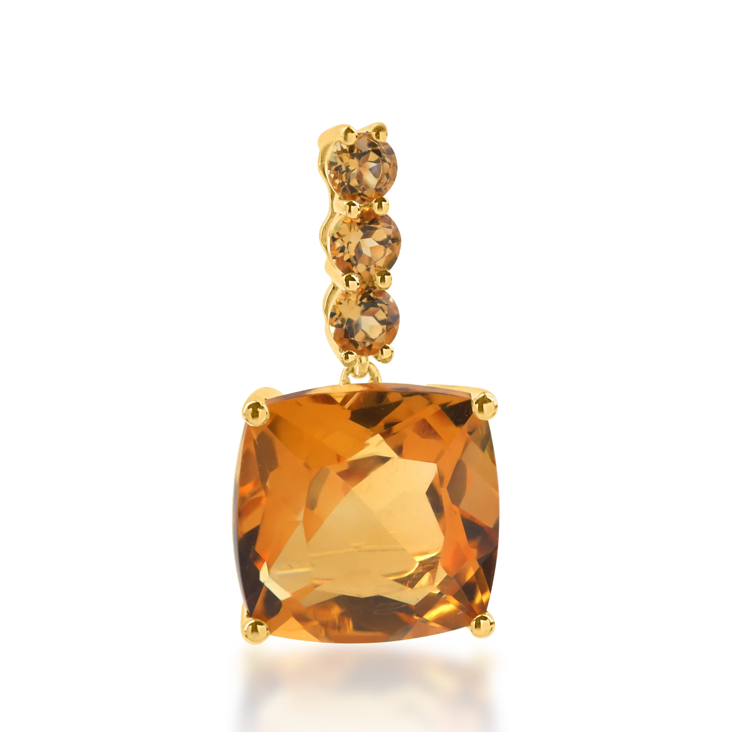 Pandantiv din aur galben cu citrine de 6.5ct