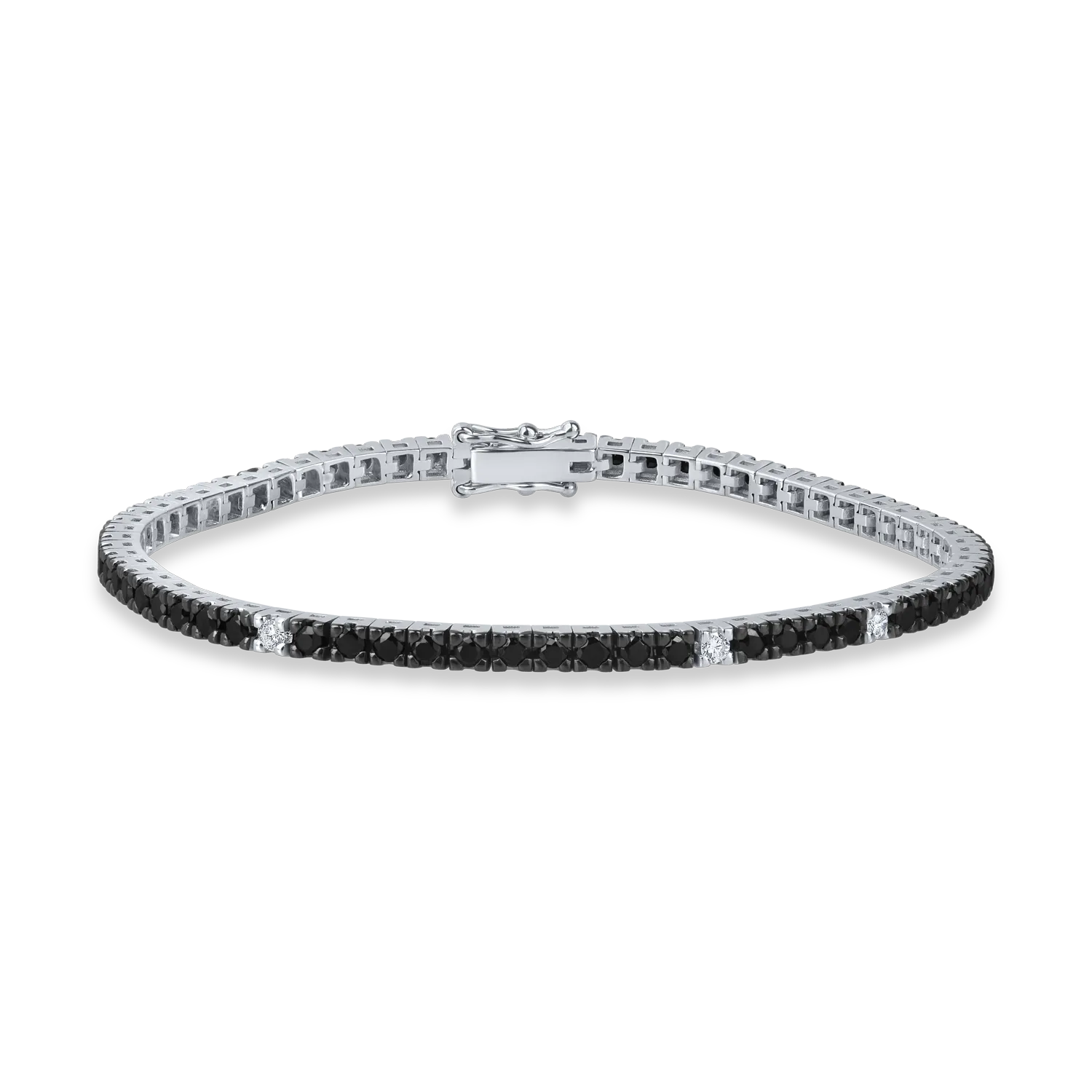 Fehérarany tenisz karkötő 2.3ct gyémántokkal