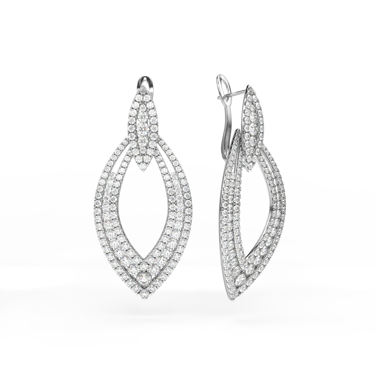 White gold earrings with 2.6ct diamonds