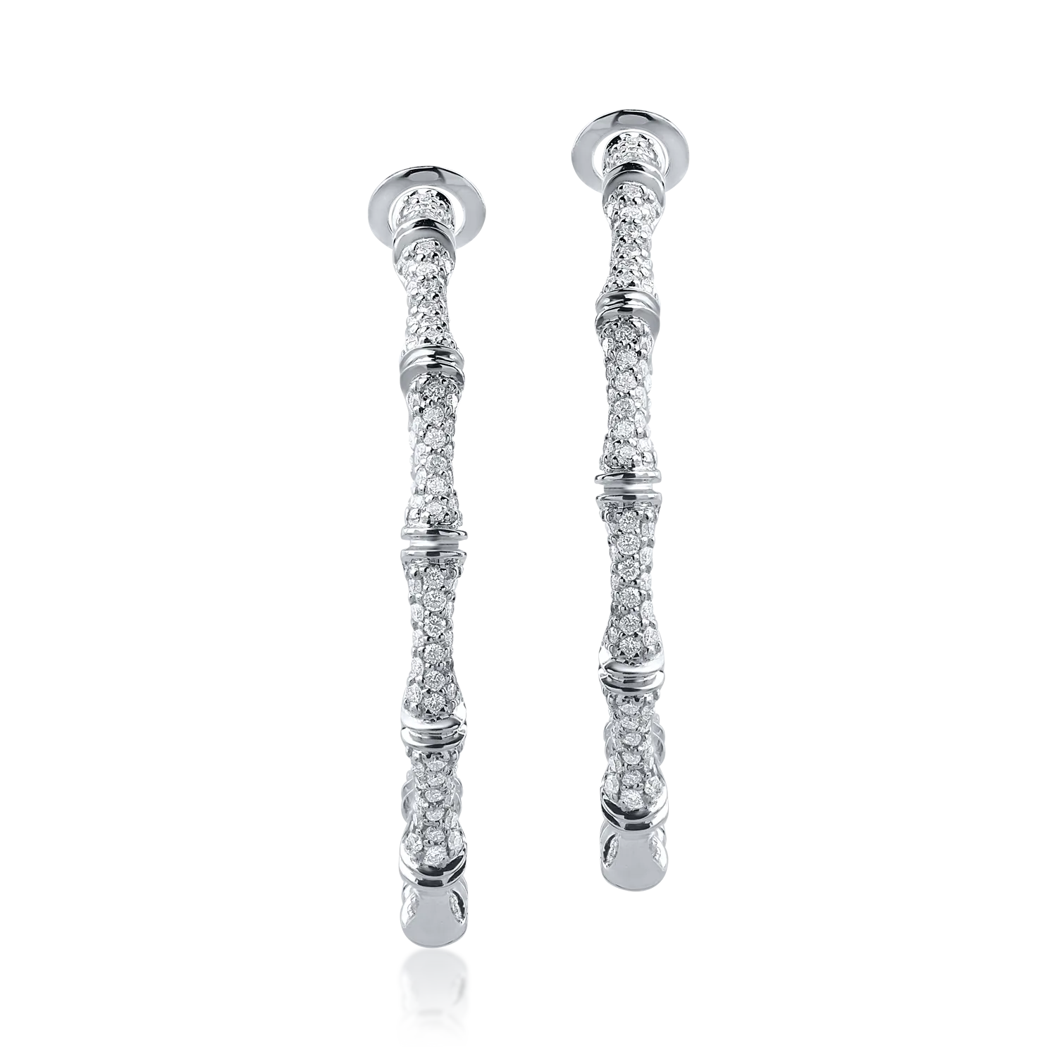 White gold earrings with 1.61ct diamonds-155510