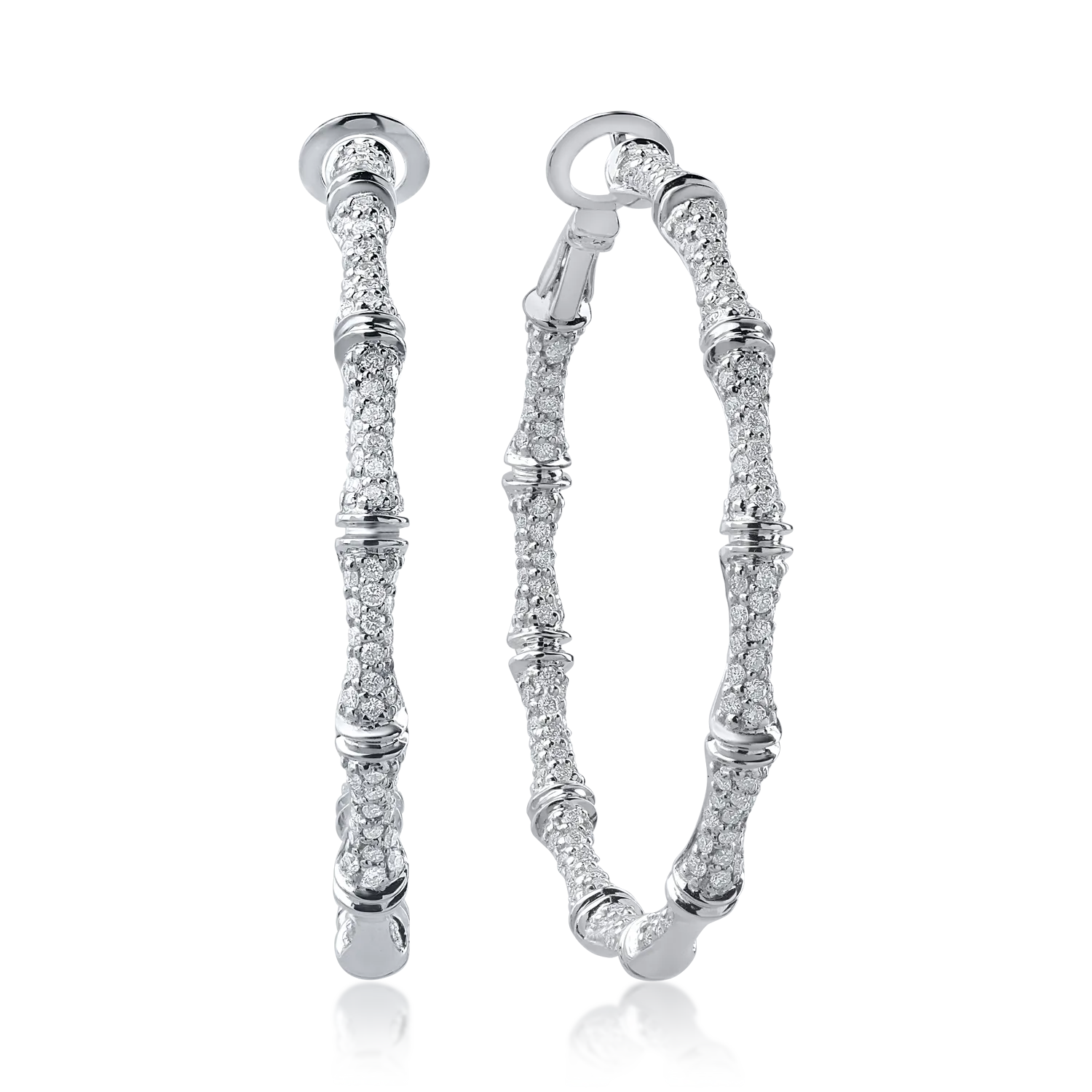 White gold earrings with 1.61ct diamonds