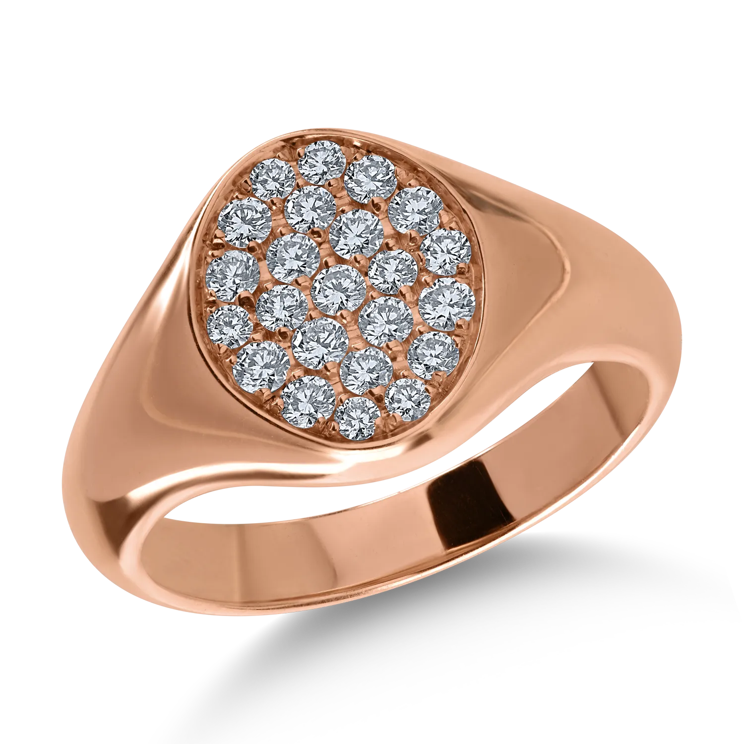 Teilor Inel din aur roz cu diamante de 0.29ct
