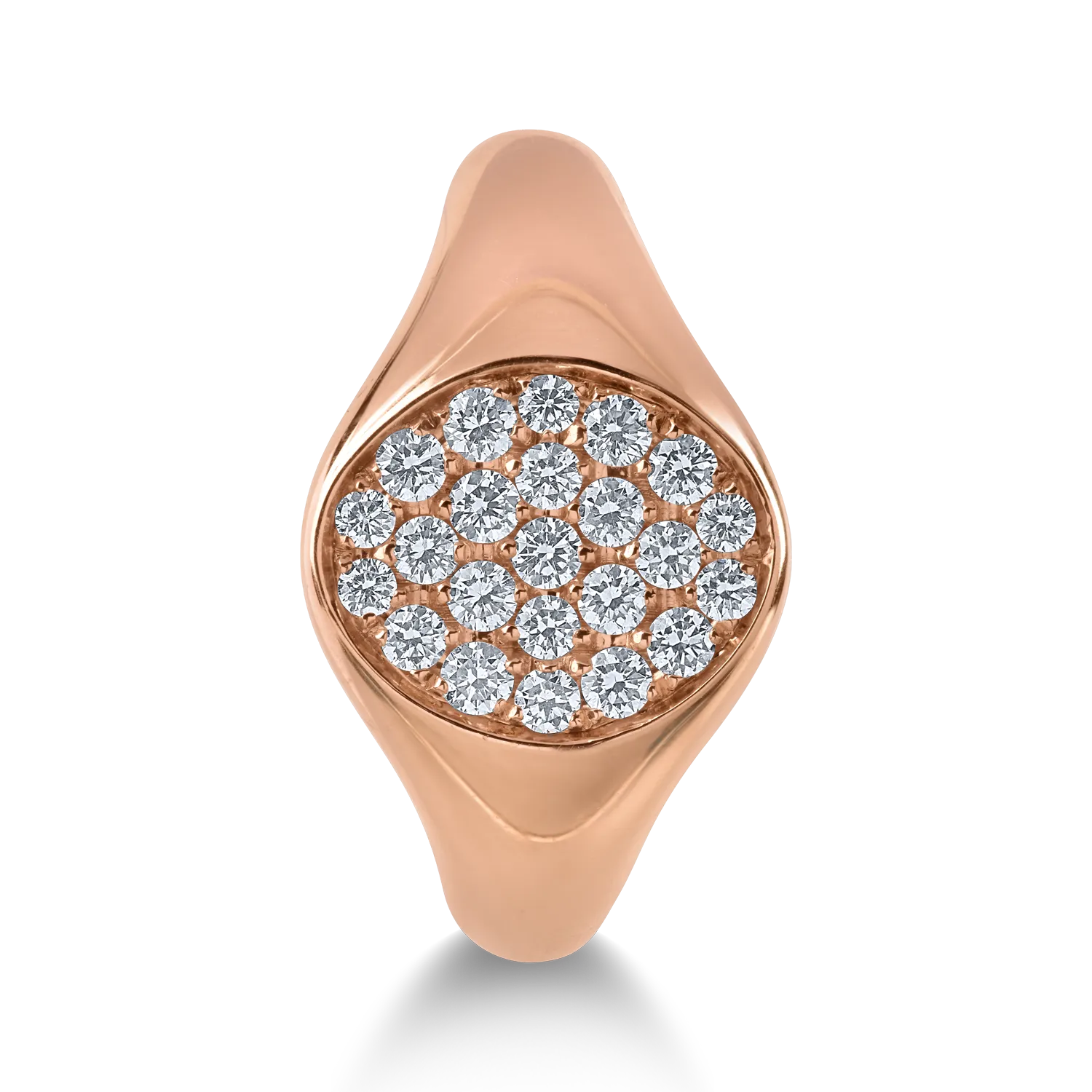 Inel din aur roz cu diamante de 0.29ct - imagine 2
