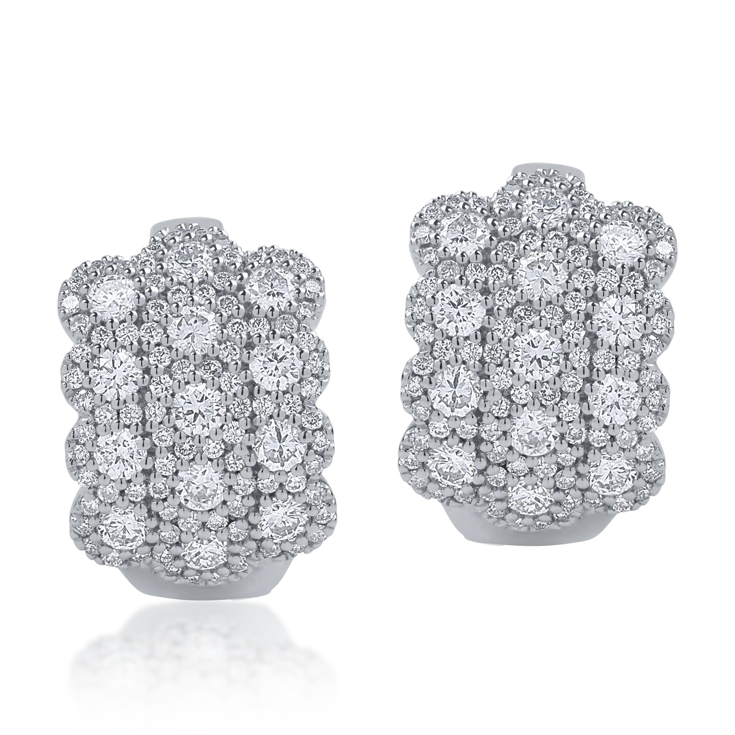 Cercei din aur alb cu diamante de 1.21ct-155628