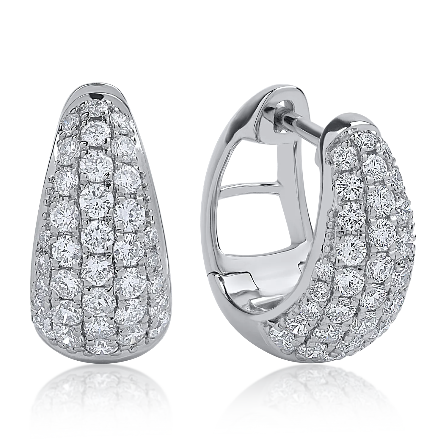 Обеци от бяло злато с диаманти 0.94ct