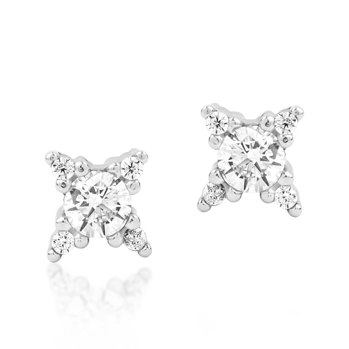 14K white gold earrings