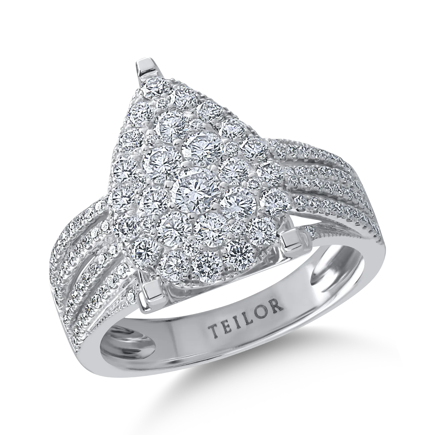 White gold ring with 1.27ct diamonds