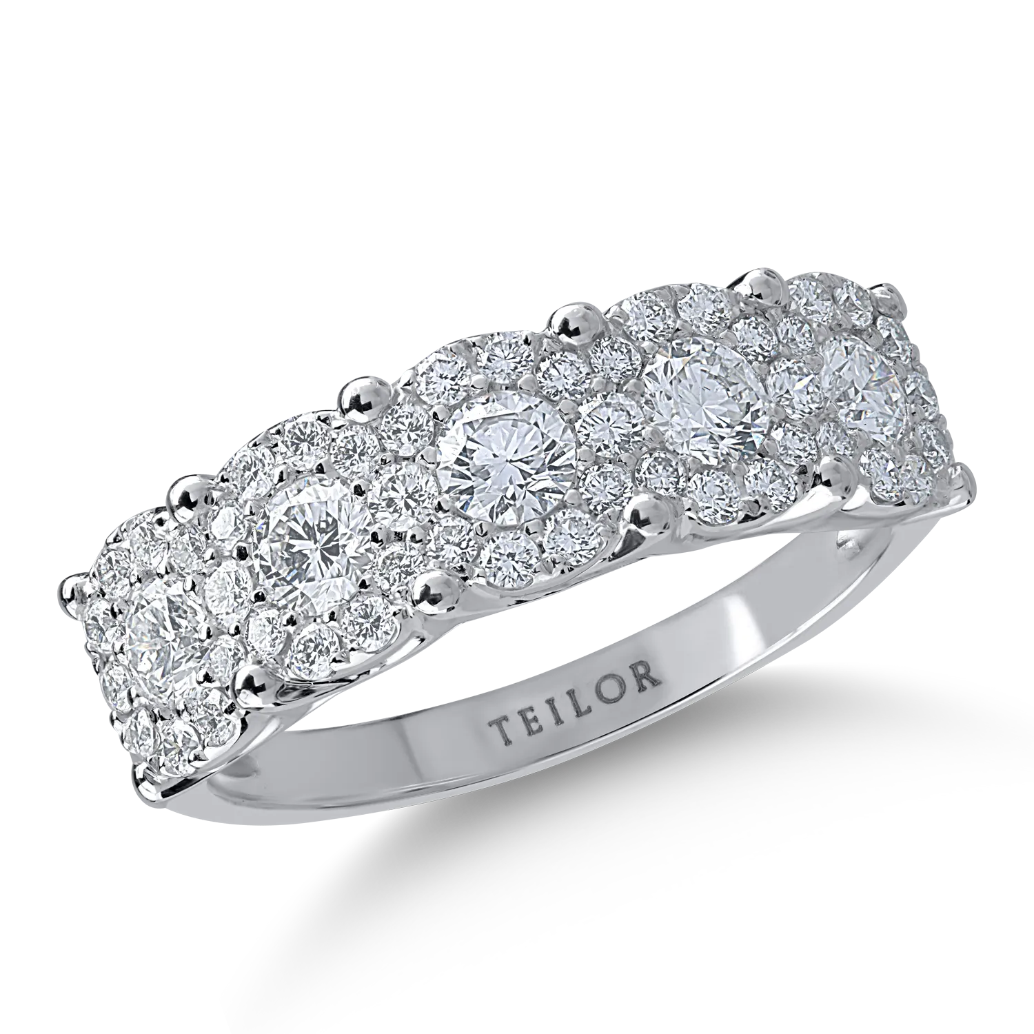 Inel din aur alb cu diamante de 1.01ct-155696