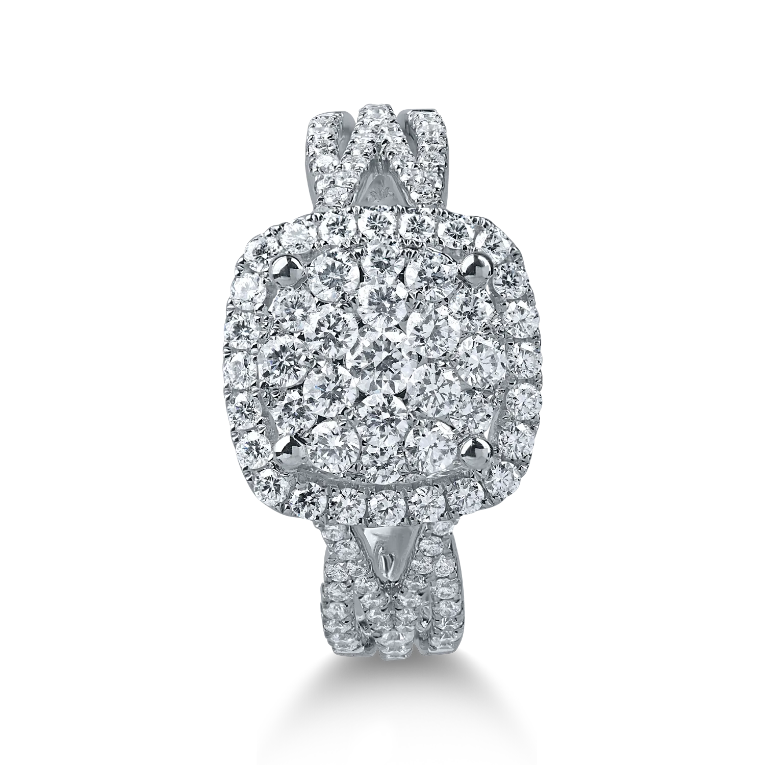 Inel din aur alb cu diamante de 1.03ct