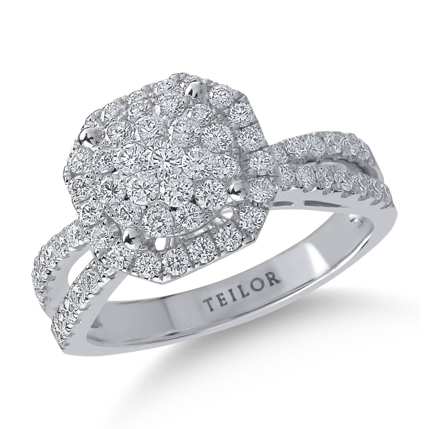 White gold ring with 0.9ct diamonds