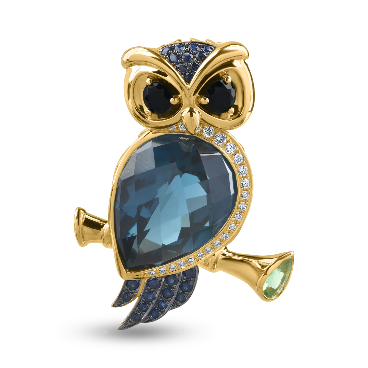 Pandantiv din aur galben cu pietre pretioase si semipretioase de 11.76ct-155763