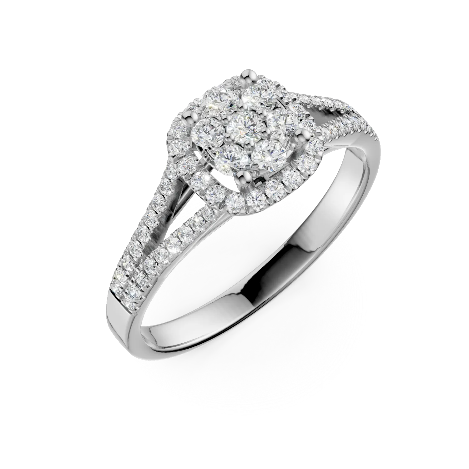 White gold engagement ring with 0.52ct diamonds