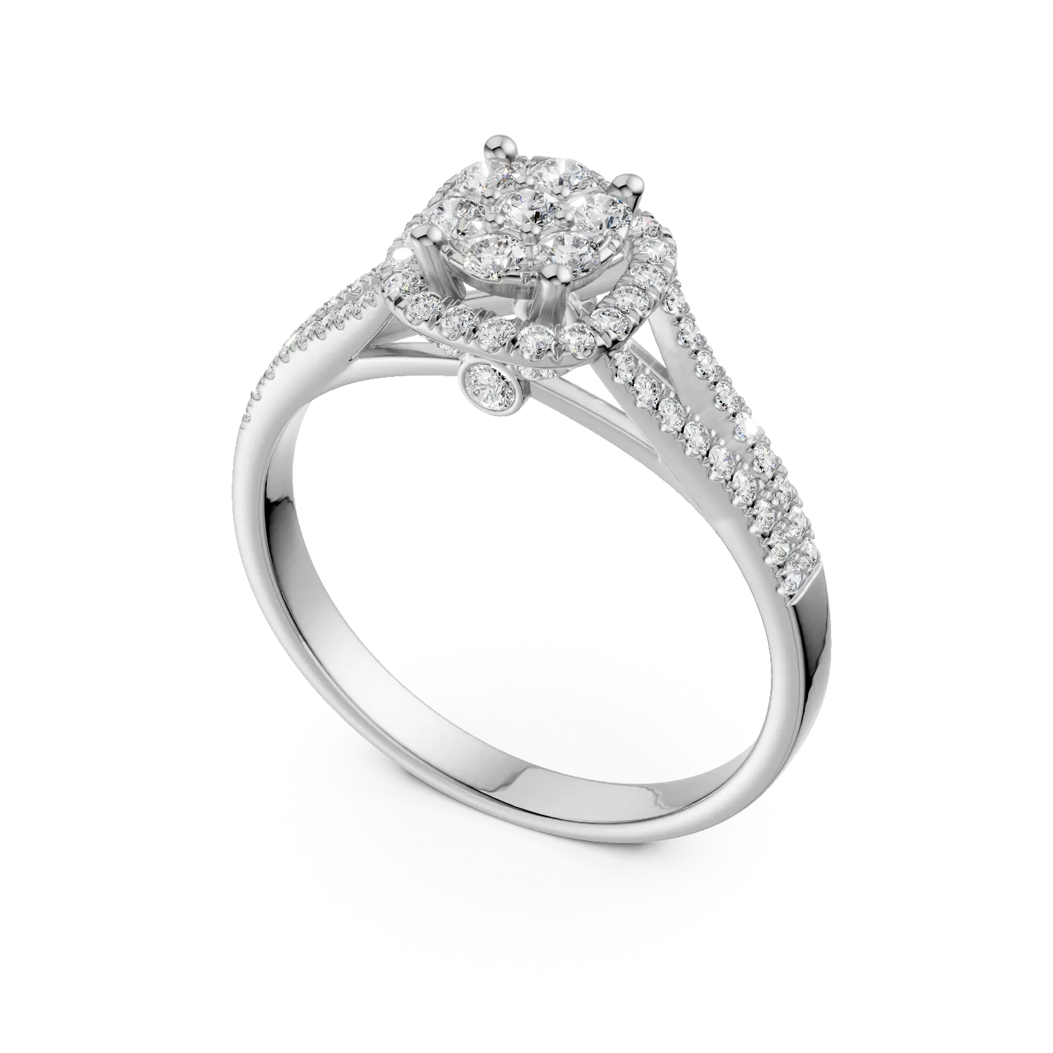 White gold engagement ring with 0.52ct diamonds