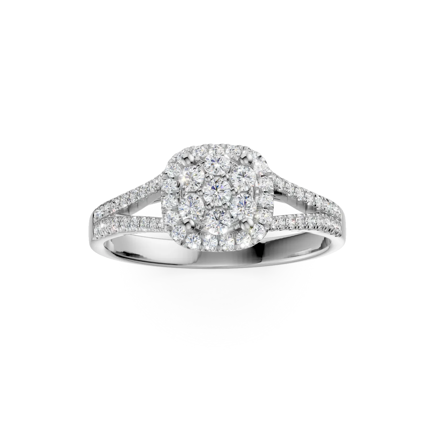 White gold engagement ring with 0.52ct diamonds