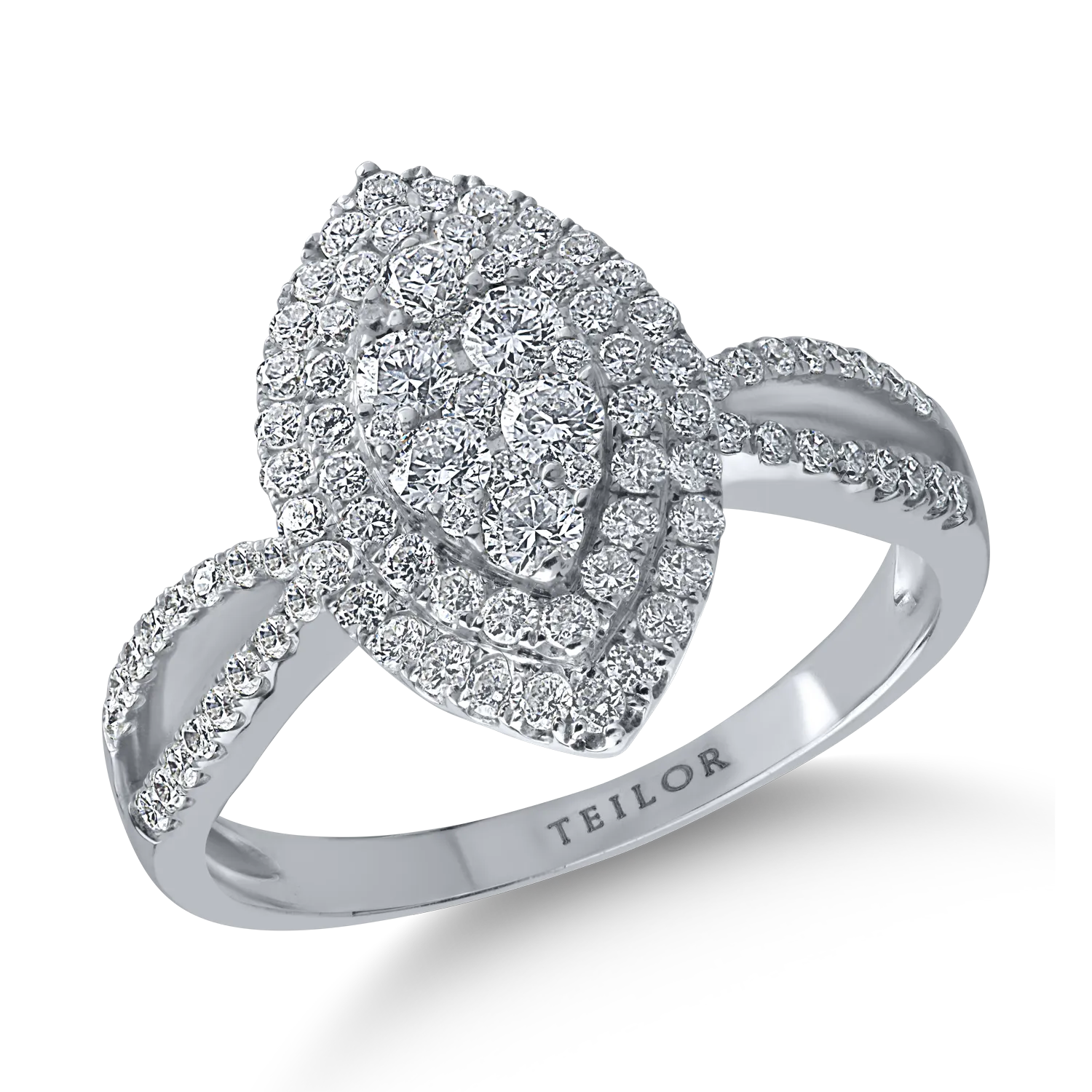 White gold ring with 0.78ct diamonds