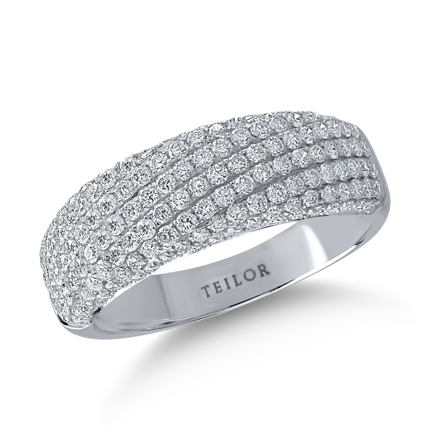 Fehérarany gyűrű 0.95ct gyémántokkal