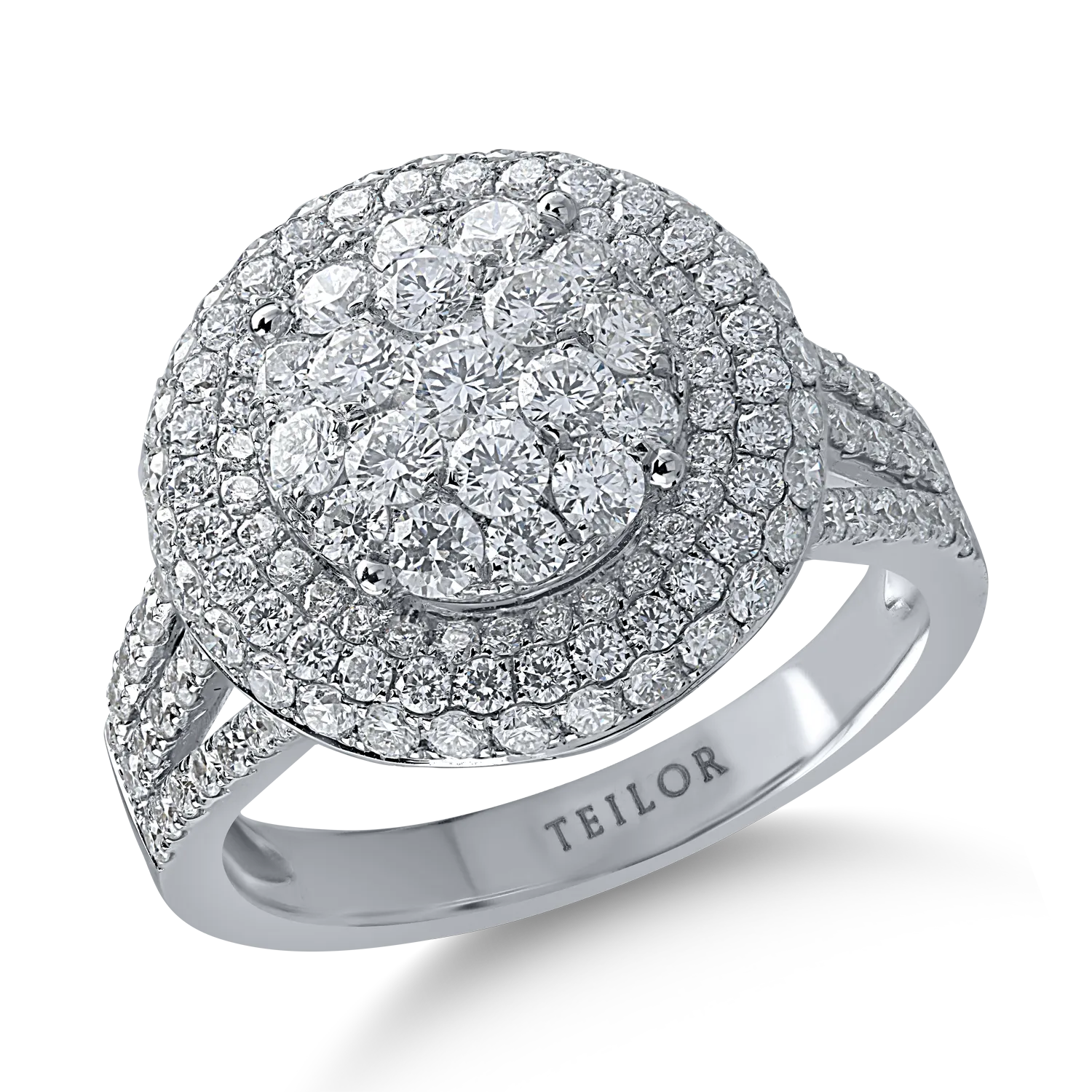 White gold ring with 1.77ct diamonds