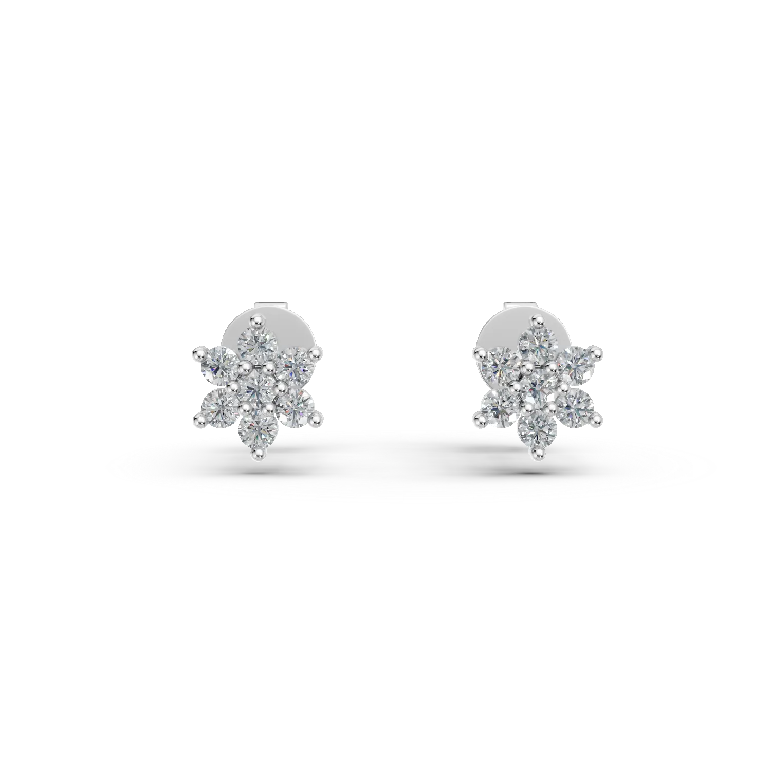 White gold earrings with 0.139ct diamonds-155904