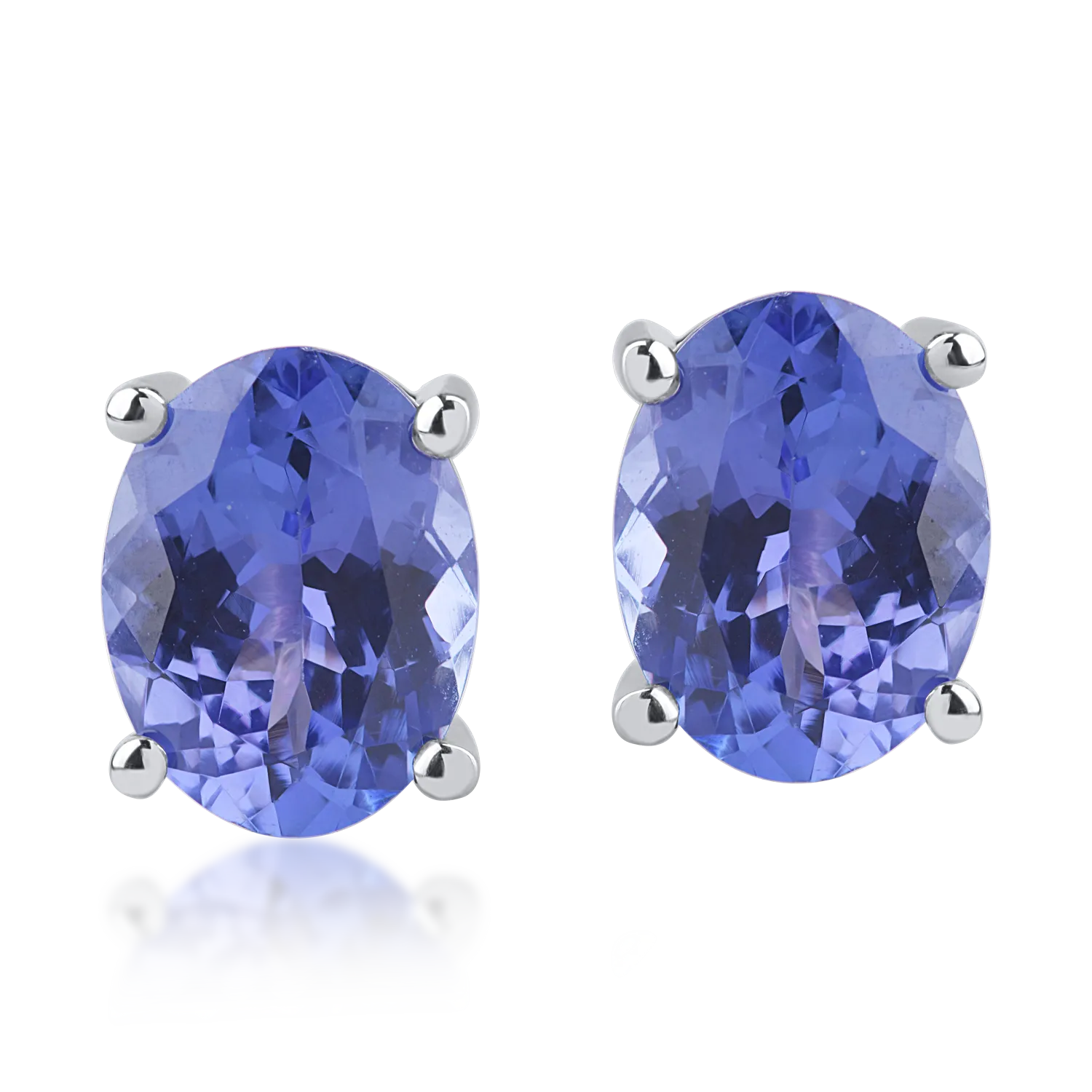 White gold earrings with 3.33ct tanzanites