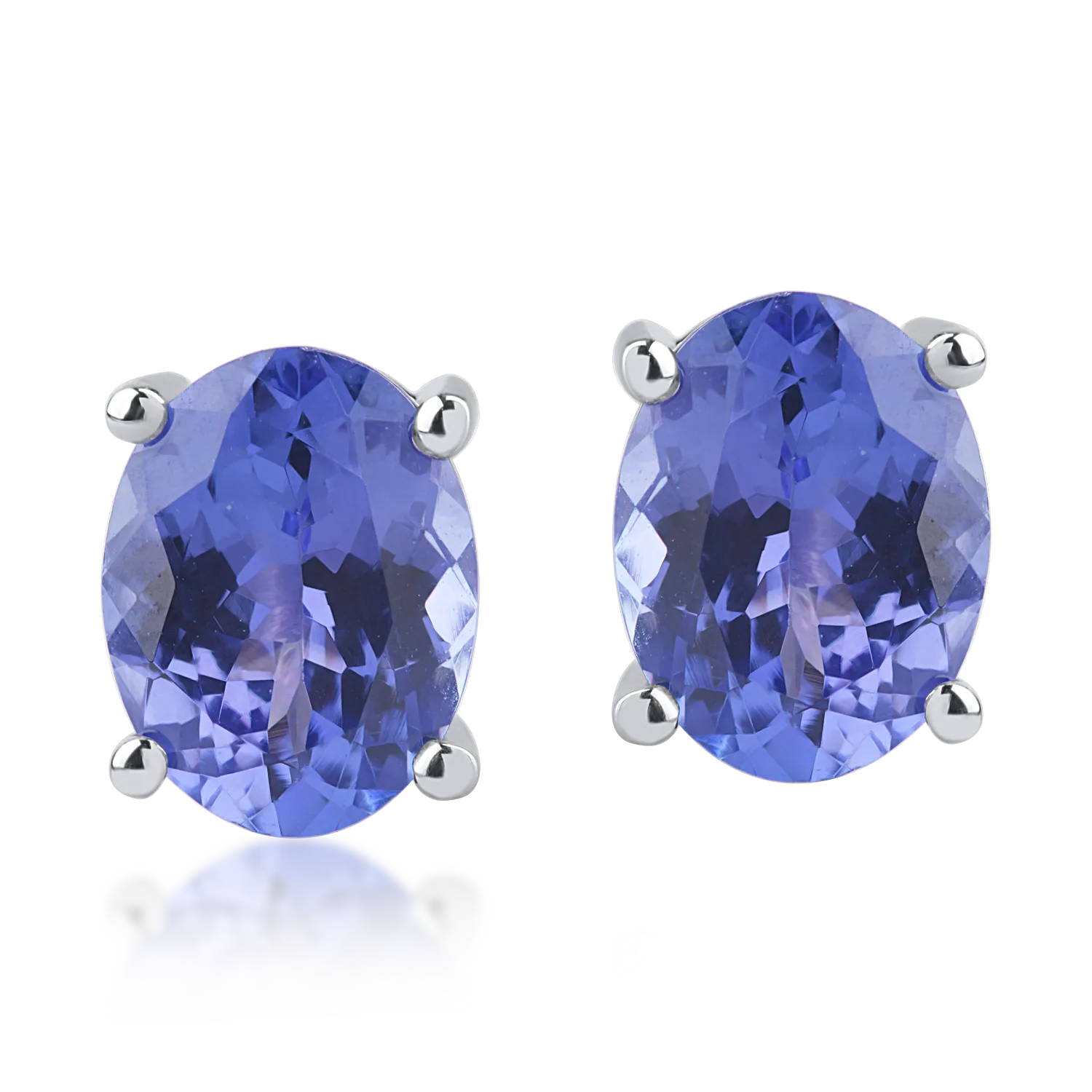 Cercei din aur alb cu tanzanite de 3.33ct