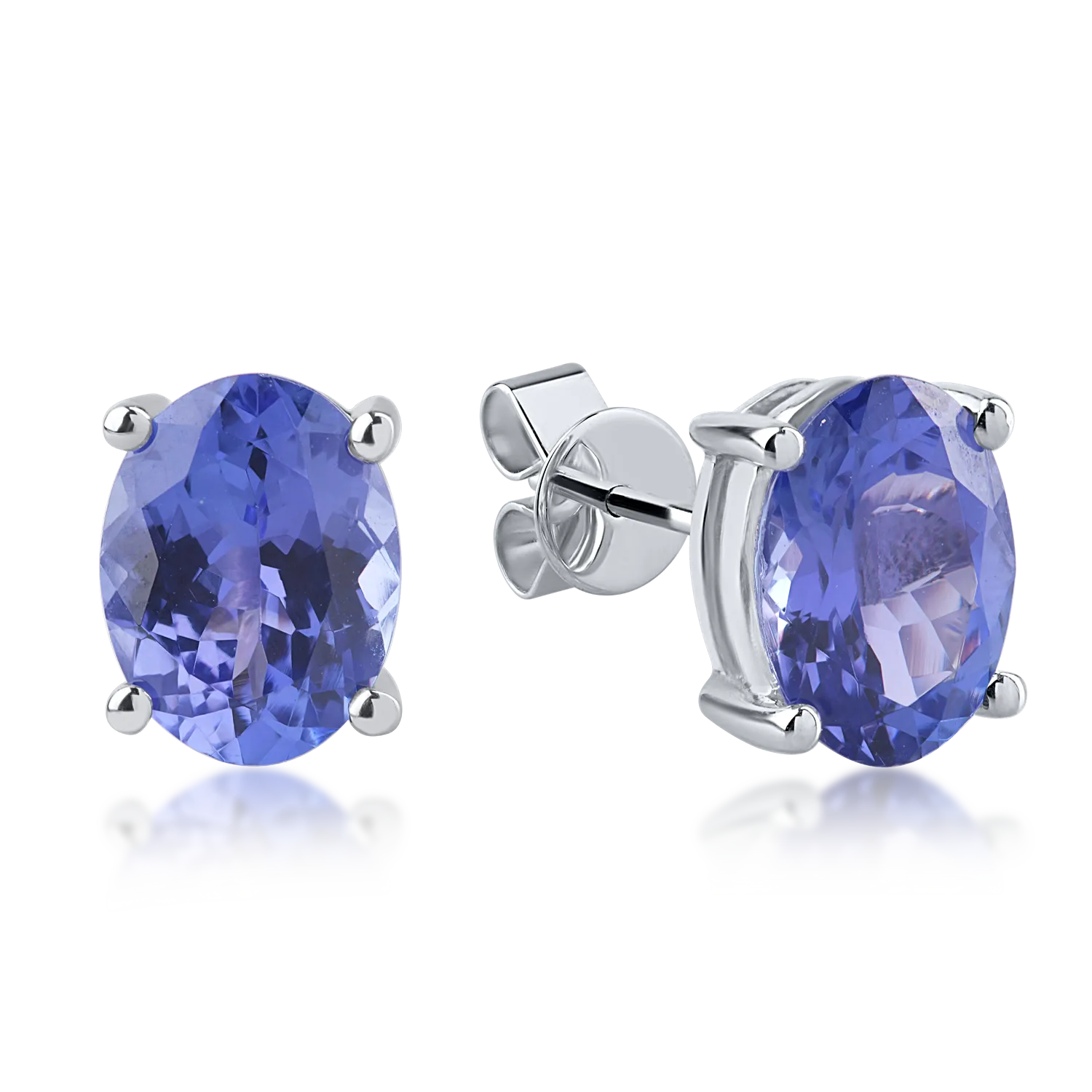 Cercei din aur alb cu tanzanite de 3.33ct