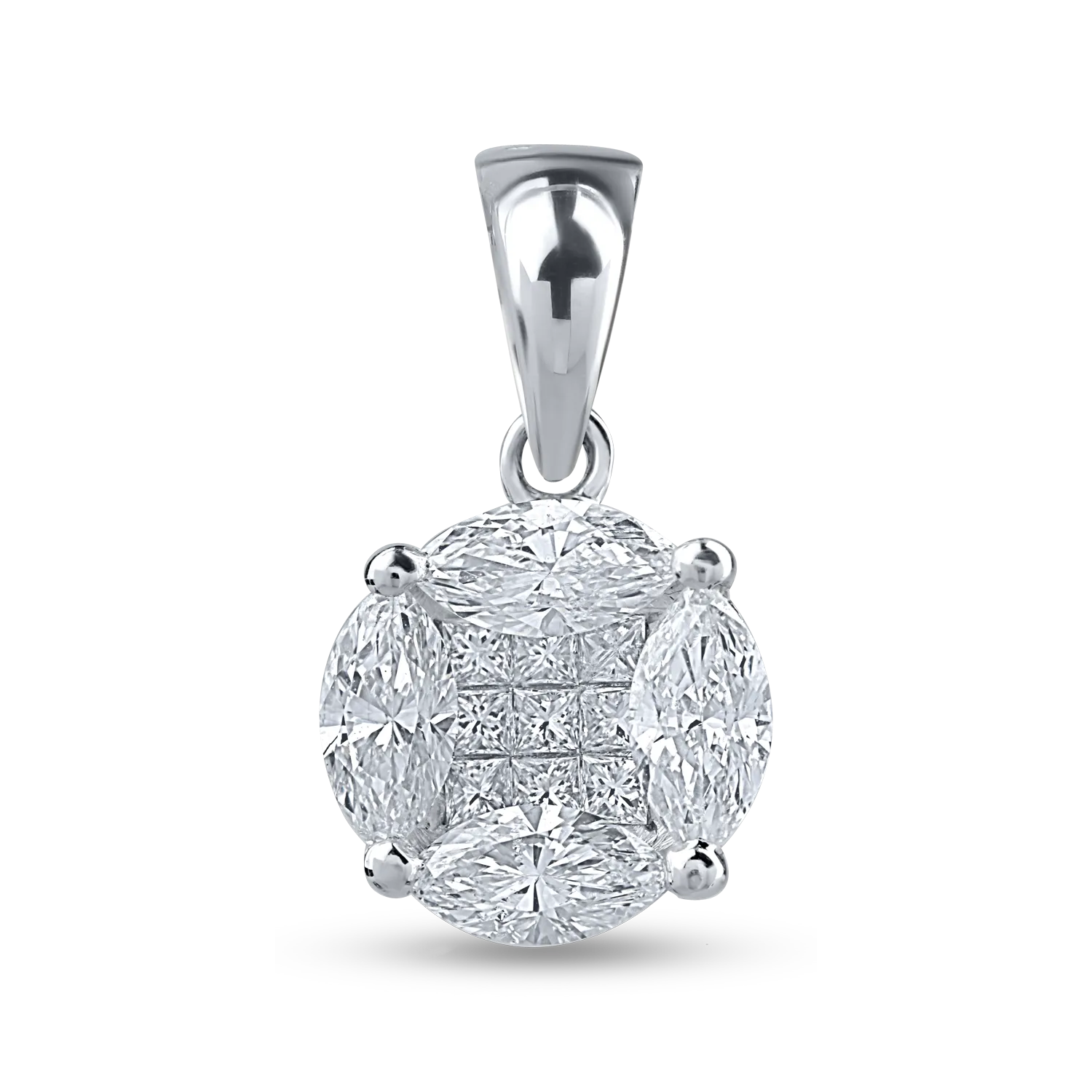 White gold pendant with 0.88ct diamonds