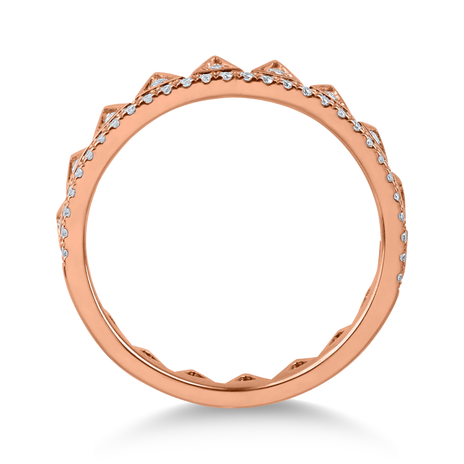 Rose gold ring with 0.19ct diamonds